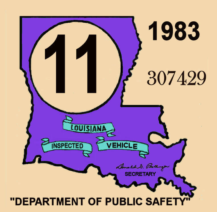 (image for) 1983 Louisiana Inspection Sticker